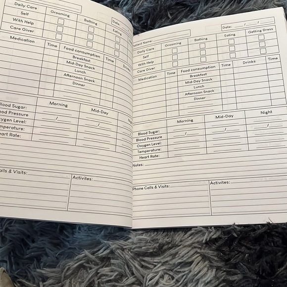 The care giver report sheet - Picture 2 of 2